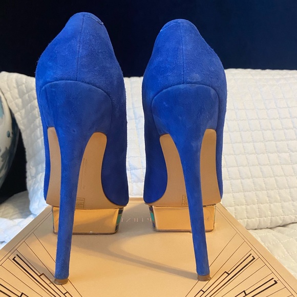 Ivy kirizhner royal blue heels “pyramid” size 7 - Picture 3 of 13